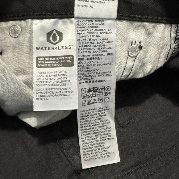 Levis 511 Slim Fit Black Denim Jeans Stretch Flex Mens Size 29x30 - Picture 11 of 11